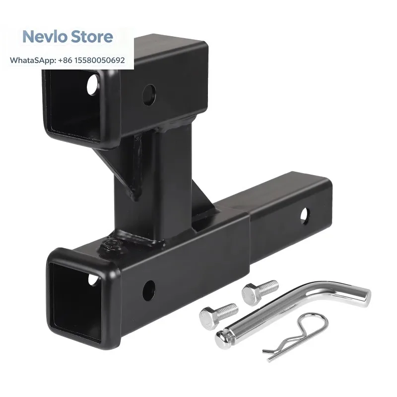 Double-Layer Square Mouth Trailer Hitch Arm Extension Tow Hook for Towable Trailer Hitch Camp Trailer Car Accessories