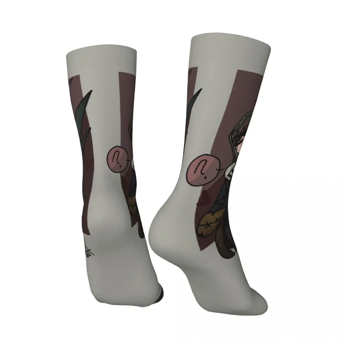 Funny Crazy Compression Sock for Men Mercenary And Jack Hip Hop Vintage Identity V Asymmetrical Battle Arena Game Boys Crew Sock