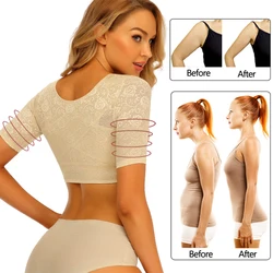 Upper Arm Shapers for Women Tops Arm Compression Slimming Shapewear Humpback Posture Corrector Shapers Vest Tops