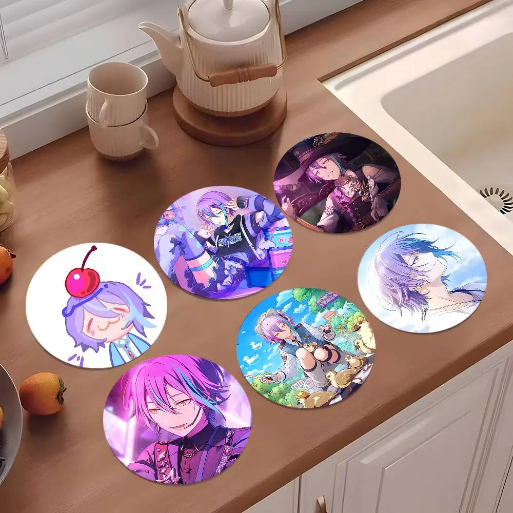 

Anime K-Kamishiro Rui Coasters Round Wooden For Cute Design Suitable For Drinks Tea Coffee Home Gift Choice Holidays