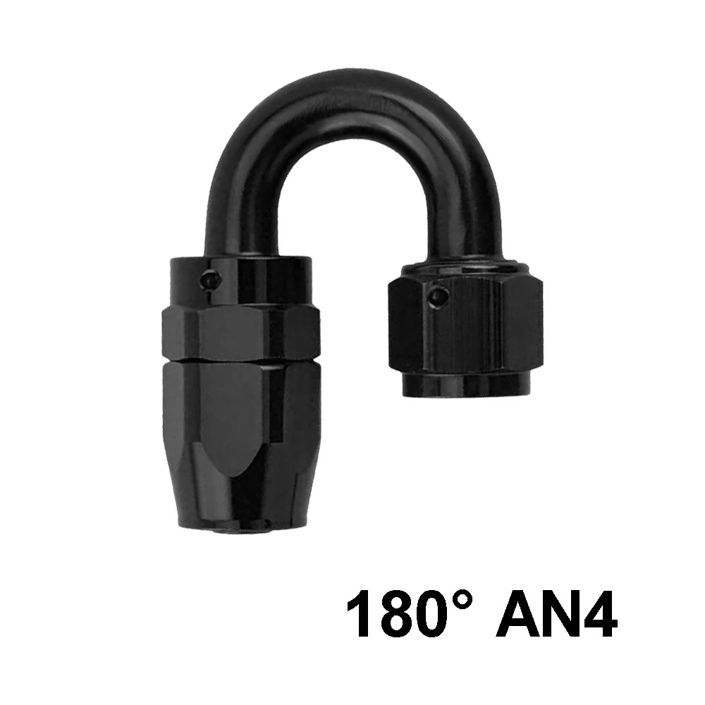 AN4 AN6 AN8 AN10 Auto-Ölkühler-Set, Aluminium, universell für 0 ° 45 ° 90 ° 180 ° Geflochtener Schlauchanschluss für Öl, Kraftstoff, Gas, drehbarer Schlauchanschluss