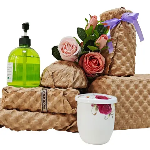 Biologiskt nedbrytbar bubbelplast - 20 m längd x 32 cm bredd, vit/naturfärgad/svart/rosa/röd, miljövänligt kraftpappersmaterial 10 best sales biologiskt nedbrytbar - №7