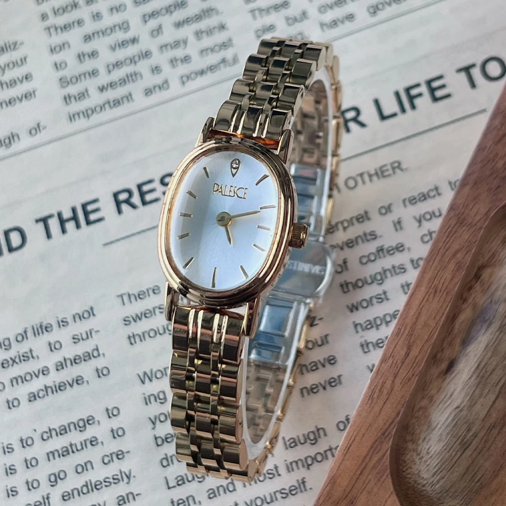 นาฬิกาข้อมือควอตซ์ผู้หญิง ดีไซน์แฟชั่นลำลอง หรูหรา ทันสมัย กันน้ำ สายสแตนเลส สไตล์ใหม่
