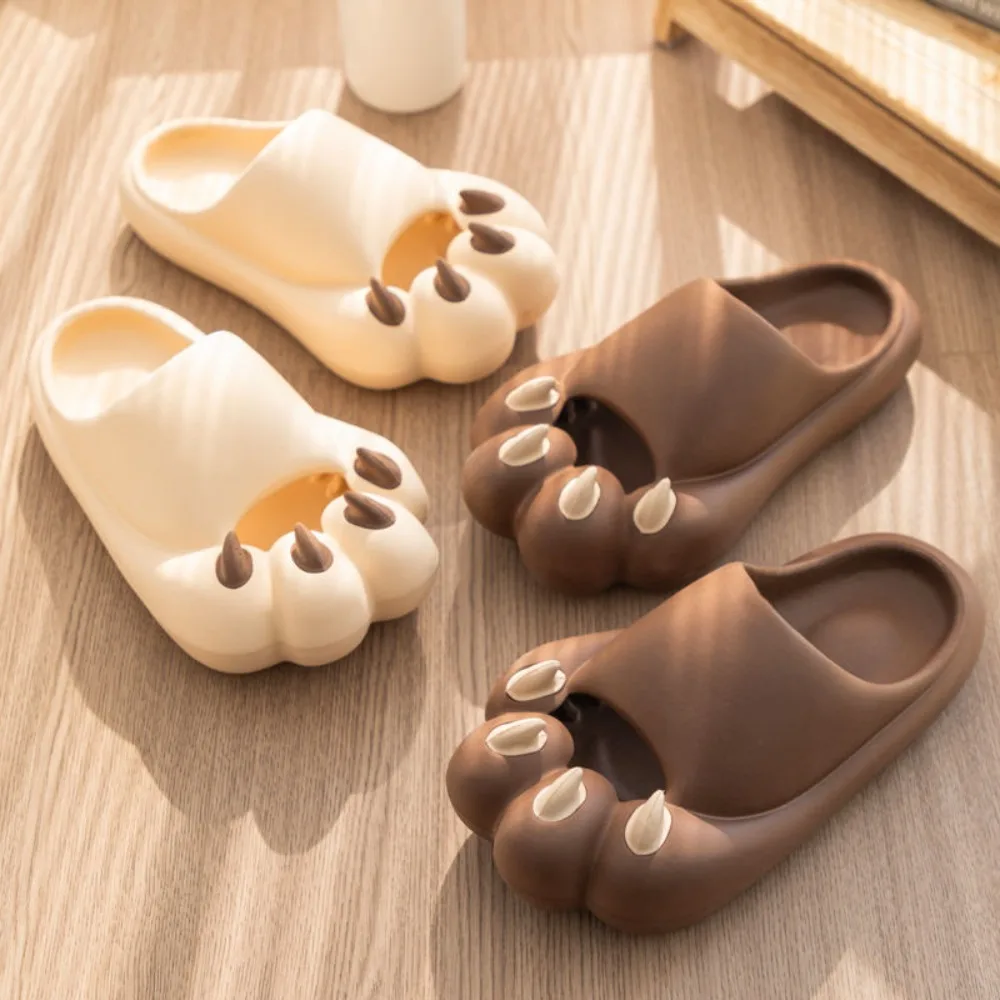Cozy Creative Cat Paw Slippers Thick Sole Non-Slip Puppy Claw Slippers Cartoon Soft Bottom EVA Animal Paw Sandal Indoor image 4