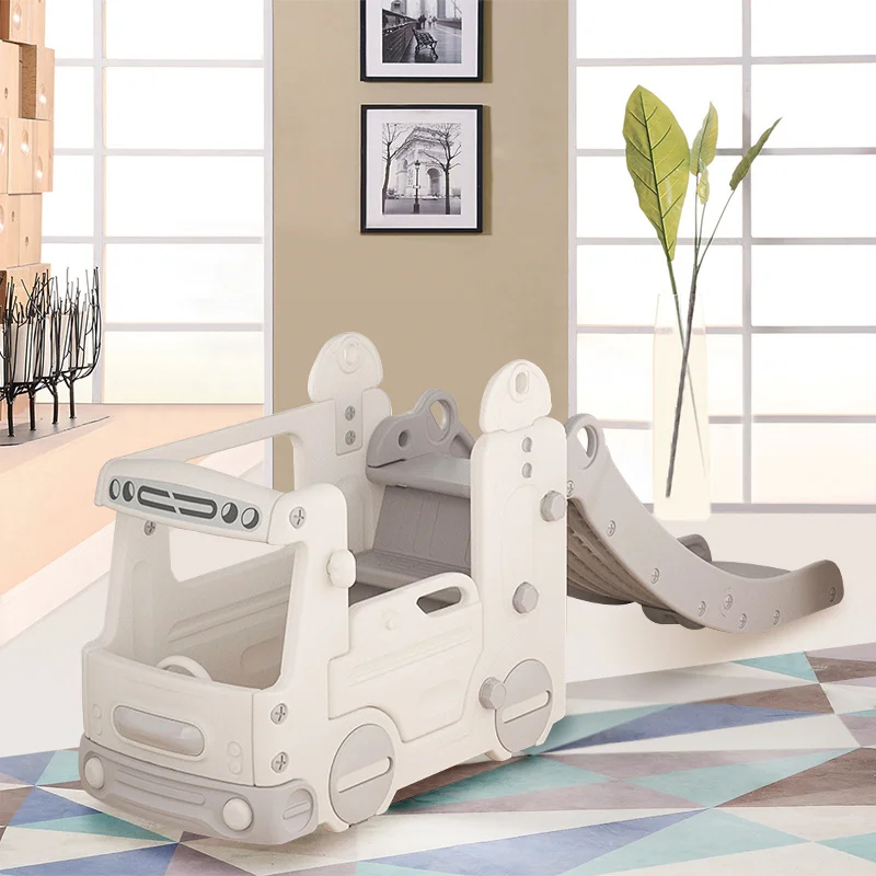 Gray Kids Home Functional Slide with Bus