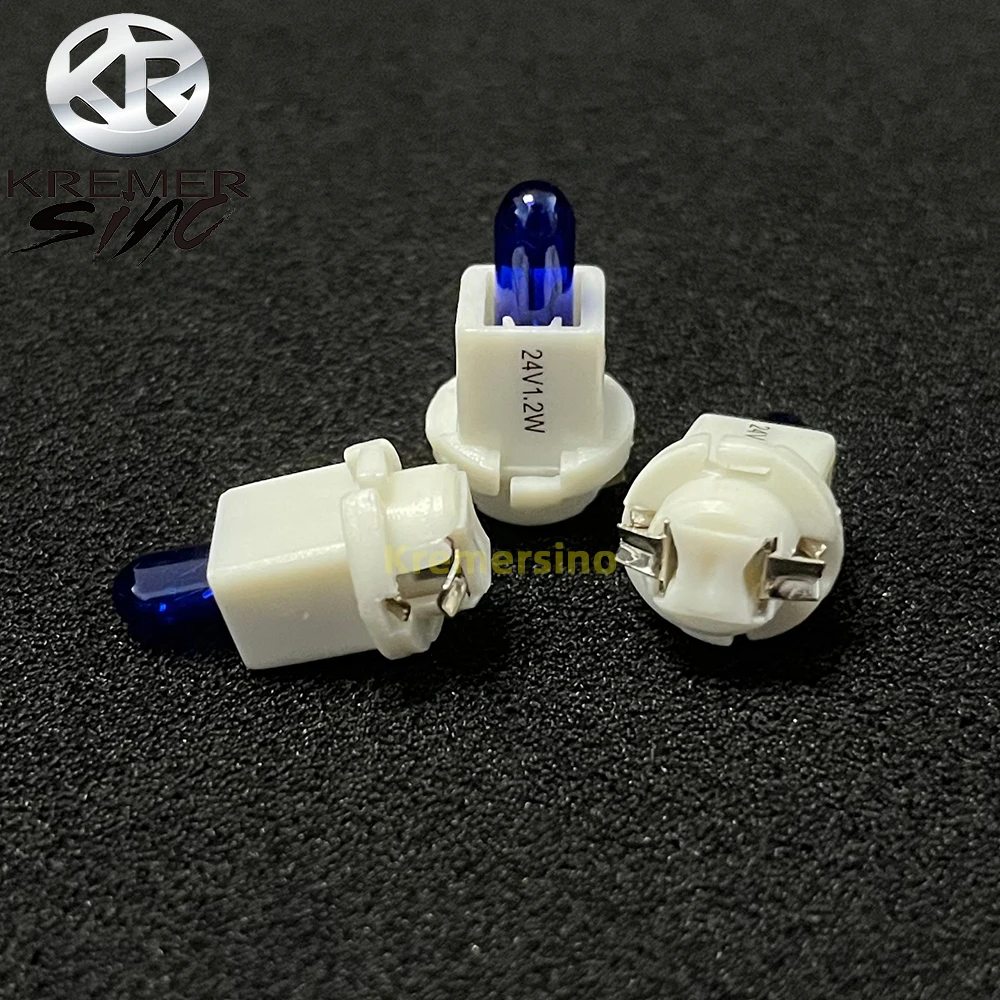 

10pcs Bulbs Lamps for Audi Mercedes Benz BMW Opel Volvo Dashboard Instrument 24V 1.2W Blue White Socket