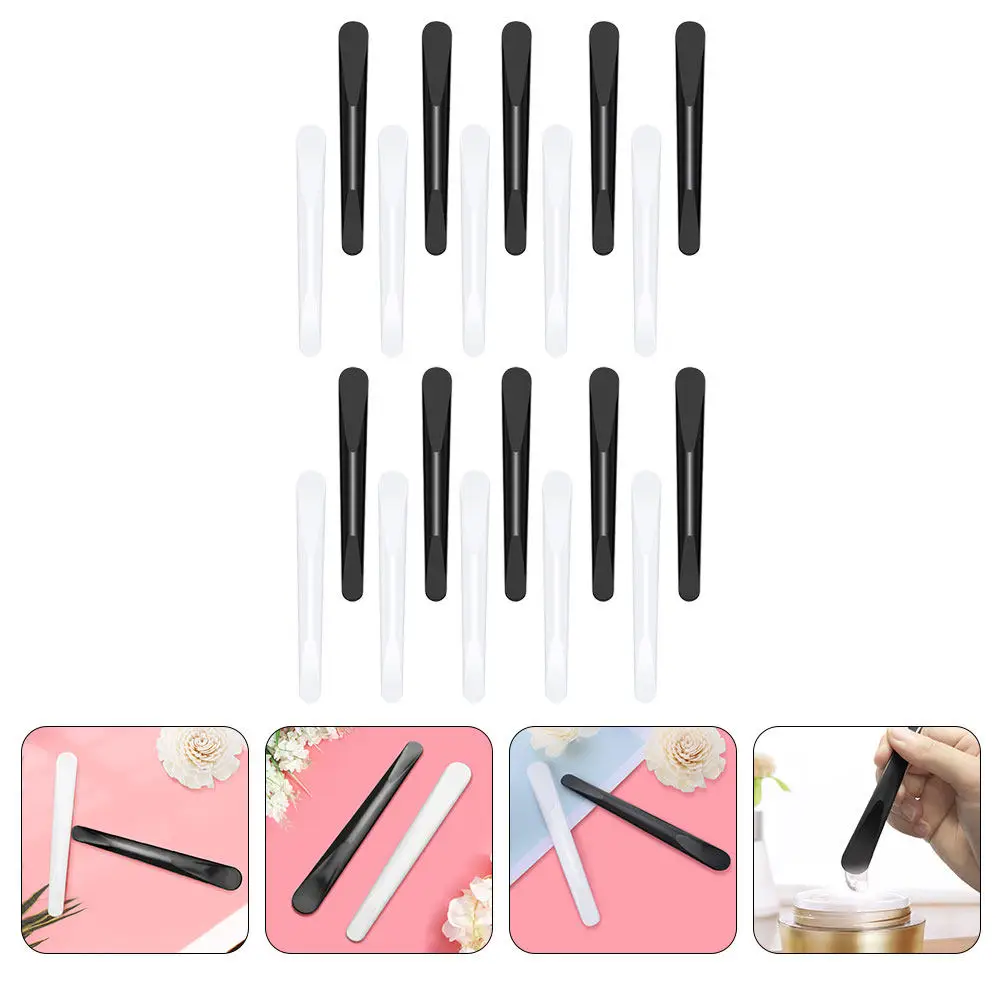 30Pcs Lotion Scraper Spatula Makeup Tool Dual-Side Design for Cream Foundation Serum Face Mask Moisturizer
