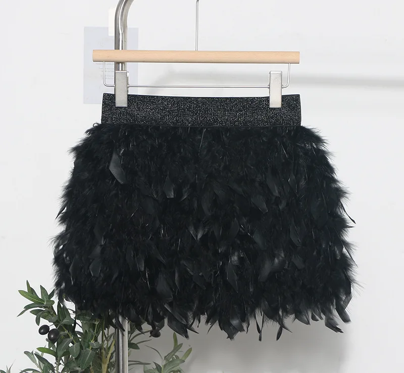 

sexy feather mini skirt puffy princess skirt women