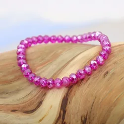 20PCS Classic Jewelry Wholesale Bracelet Multicolor 6mm Crystal Beaded Bracelets for Woman Girls Couple Gifts Best Friends