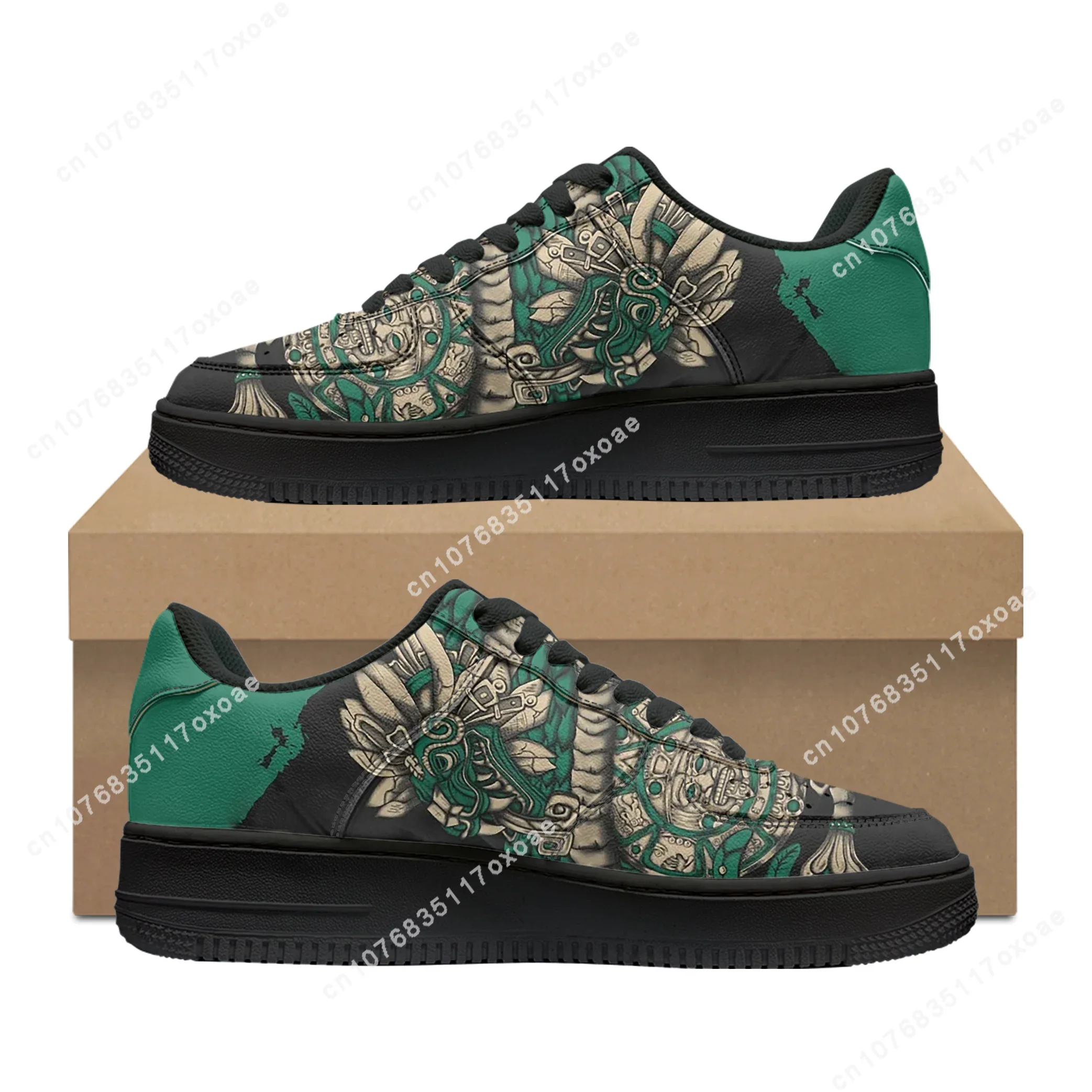 

Mexican Aztec Quetzon Air Basketball Mens Womens Sports Running High Quality Flats Force Sneakers Lace Up Mesh Custom Shoe DIY