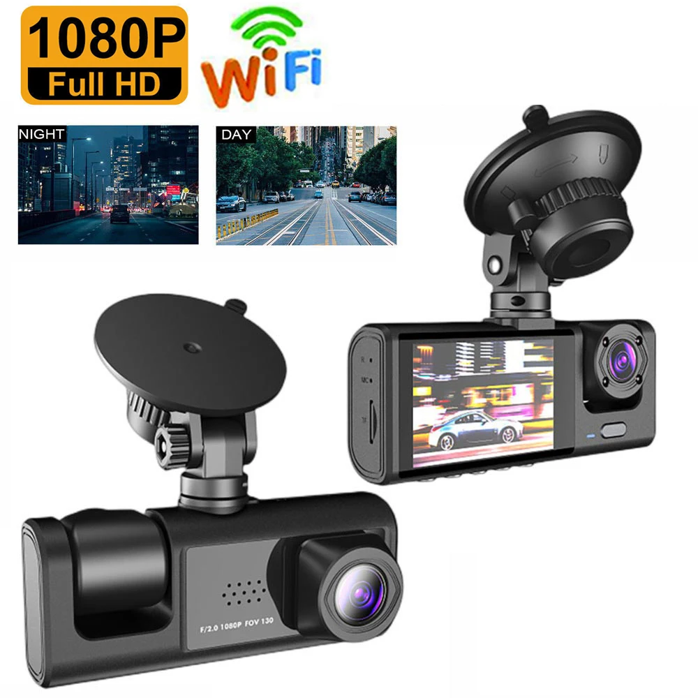 Dash Cam Full HD 1080P WiFi Car DVR Rear View Vehicle Reverse Car Camera Video Recorder Black Box Auto Dashcam Car Accessories