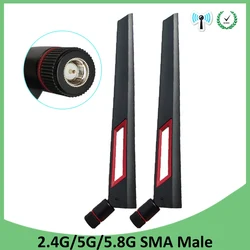 2Pcs 2.4Ghz5.8Ghz Antenne Real 8dbi Sma Male Wifi Antenne 5.8 Ghz Antenne Iot Wi Fi Antenas Omni-Directionele draadloze Router