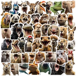 50PCS Funny Animal Face Cartoon Creative Stickers Decoration DIY Luggage Skateboard Computer Laptop Graffiti Waterproof Stickers