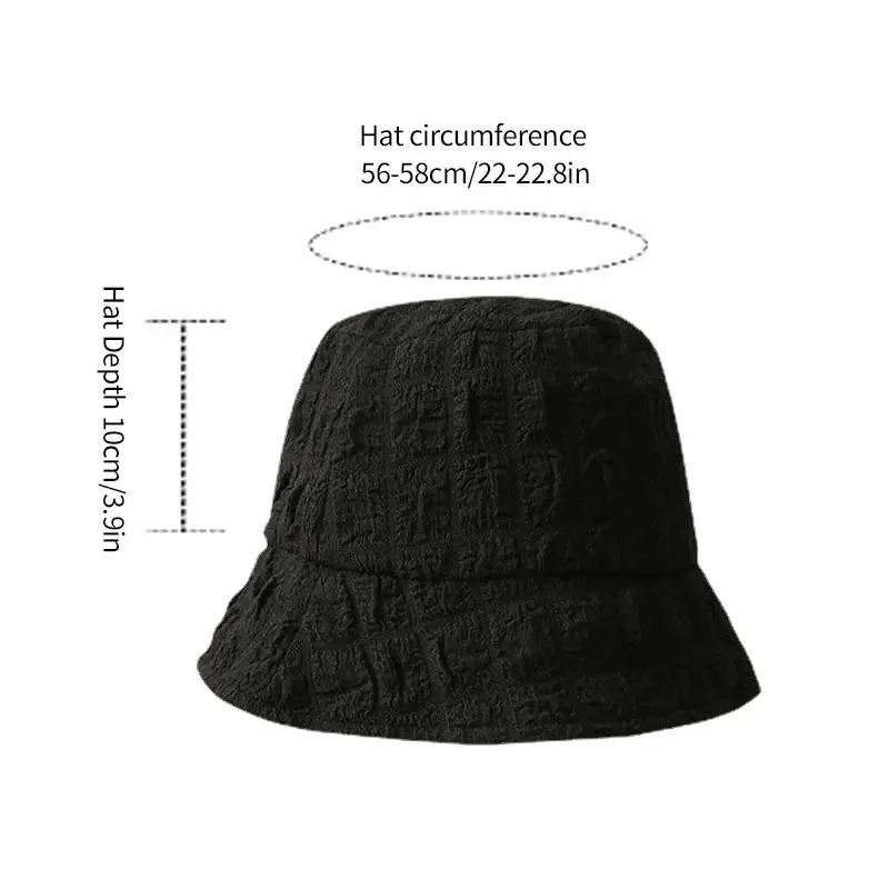 قبعة دلو نسائية أنيقة خفيفة الوزن لصيد الأسماك على الشاطئ، قبعات دلو من قماش الجاكار القطني للإجازات للنساء
