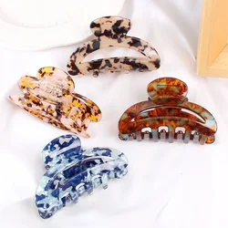 High Quality Acetate Leopard Print Crescent Hair Clips for Women Crab Claw Clip Girls Barrette Hairpin Fashion Hair Accessories