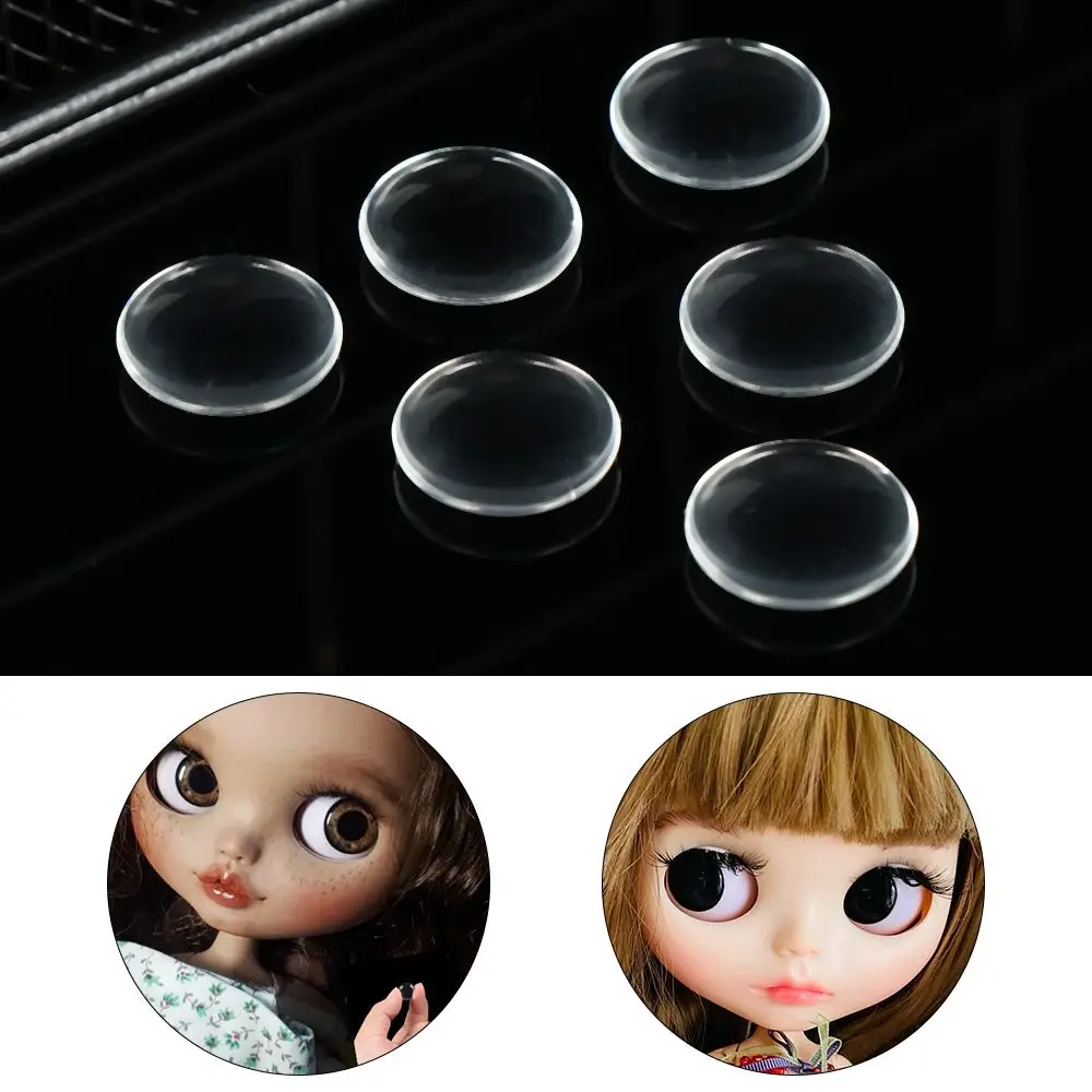 50PCS 14mm Clear Glass Eye Chips DIY Crafts Toy Doll Glass Eyes Doll Eyeballs Accessories Round Doll Eye Patch Eyeballs