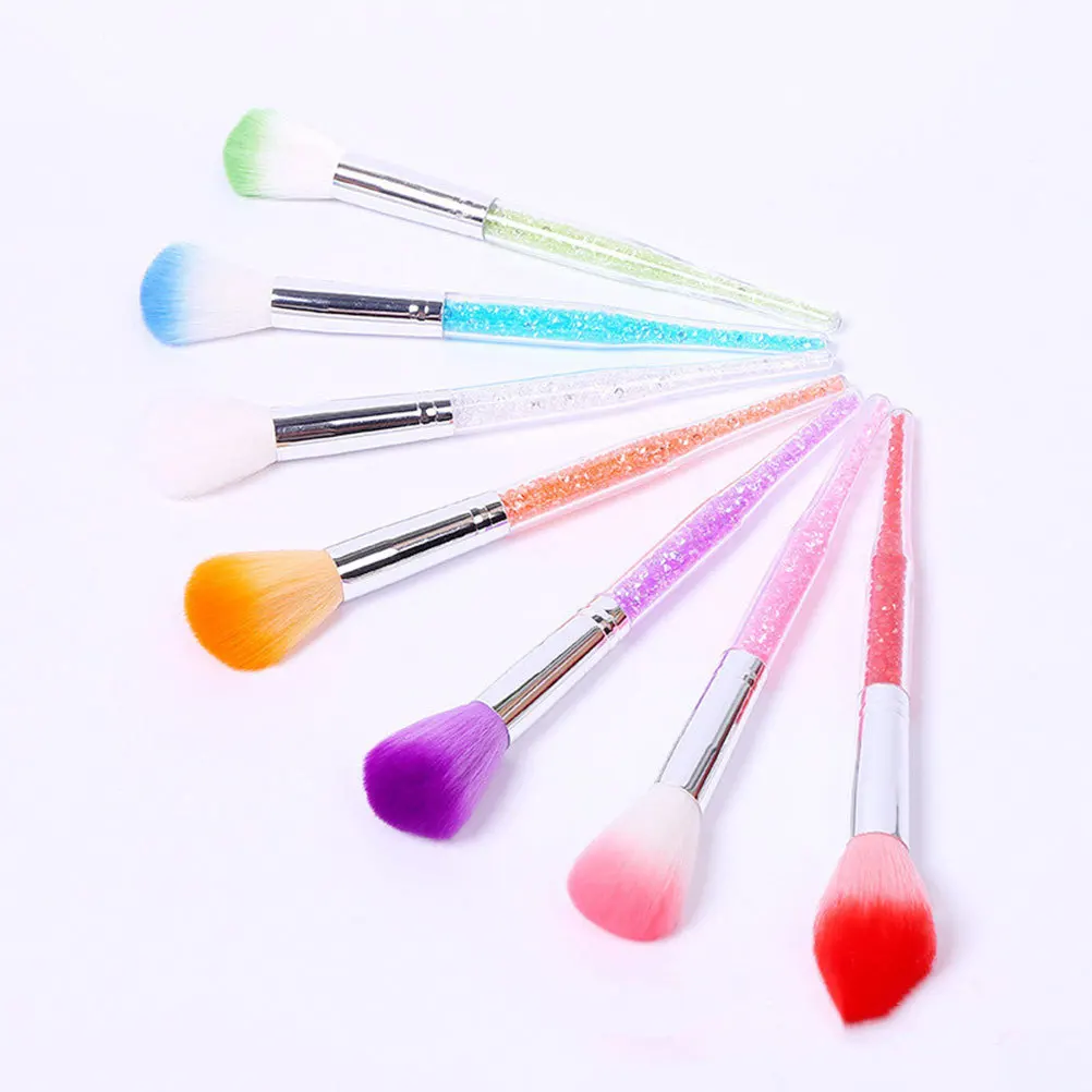 

7Pcs Nail Art Dust Brush Set Durable Ergonomic Design Soft Nail Cleaning Brush Essential Manicure Pedicure Tool Dust Remover