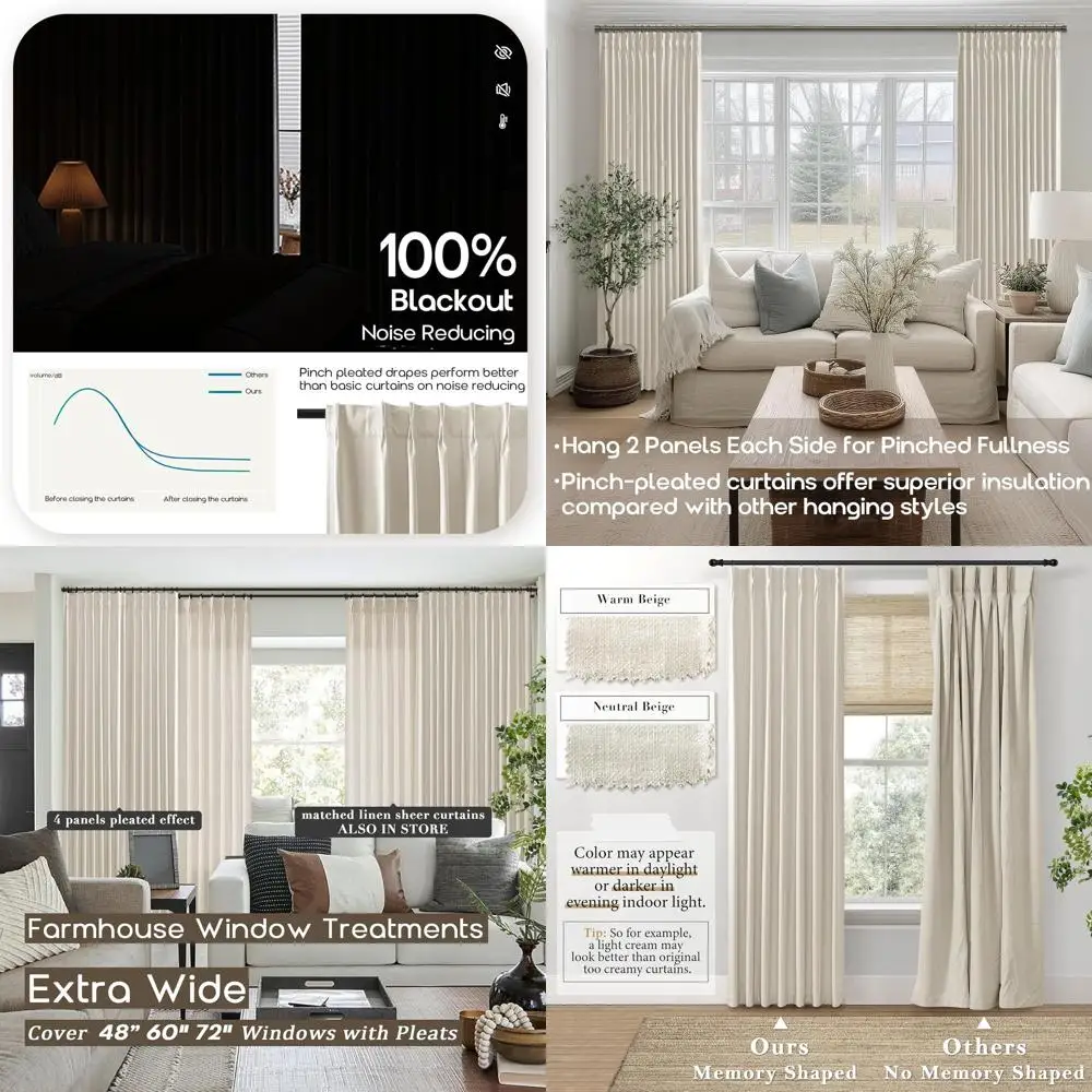 

Льняные плотные шторы, светло-бежевые, 40x84, плиссированные, изолированные для зимы, подходят для гостиной и спальни