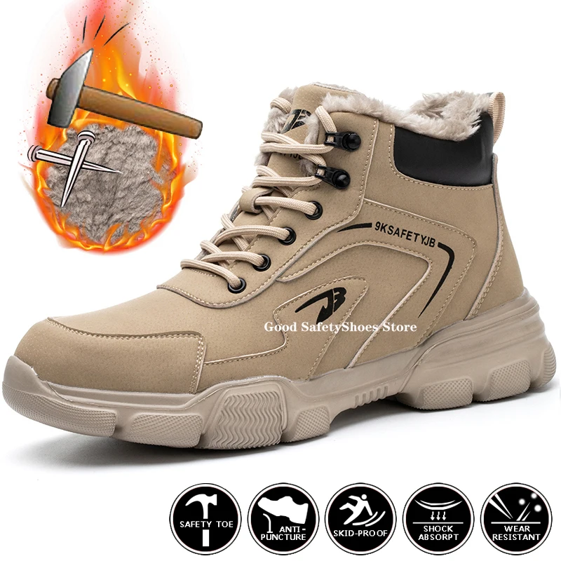 Work Safety Shoes Men Safety Boots Anti-smash Anti-stab Work Shoes Sneakers Steel Toe Shoes Male Work Boot Indestructible Shoes