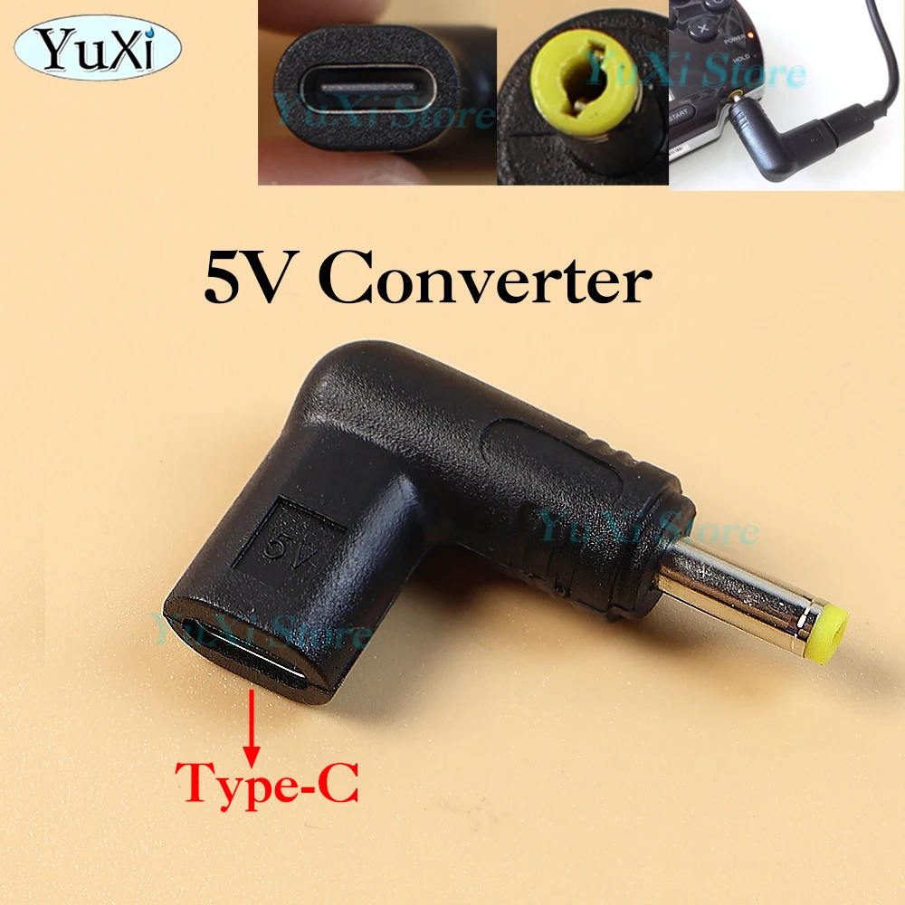 5V Type-C to DC Power Charge Convert for PSP 1000 2000 3000 Mini USB C Charging Convert Adapter DC 4.9x1.7mm