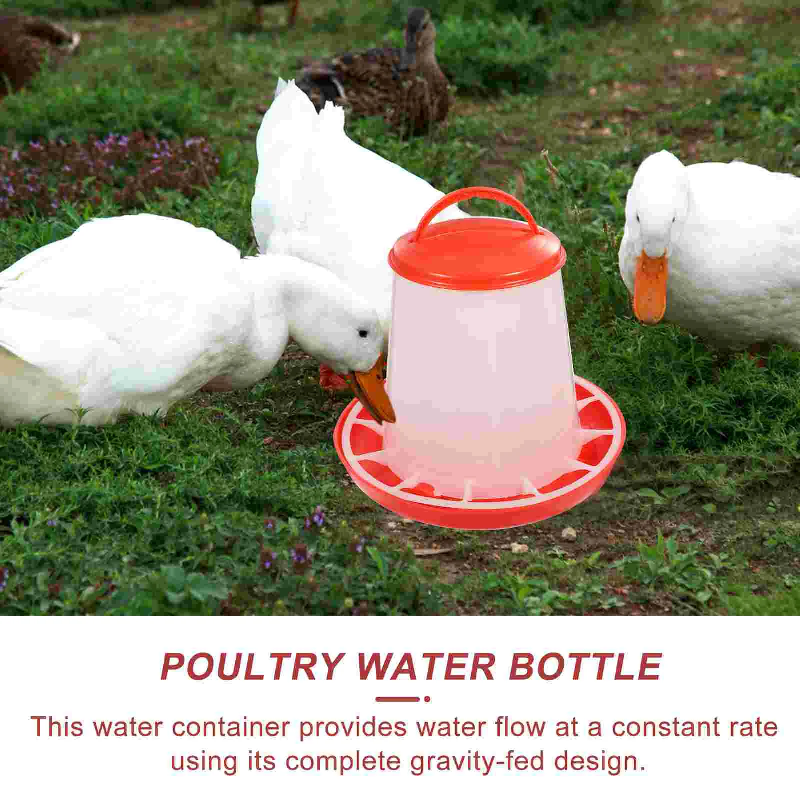 Chicken Waterers Feeder Poultry Container Feeding Supplies Anti-spatter Food Troughs Drinker Plastic Cage Household