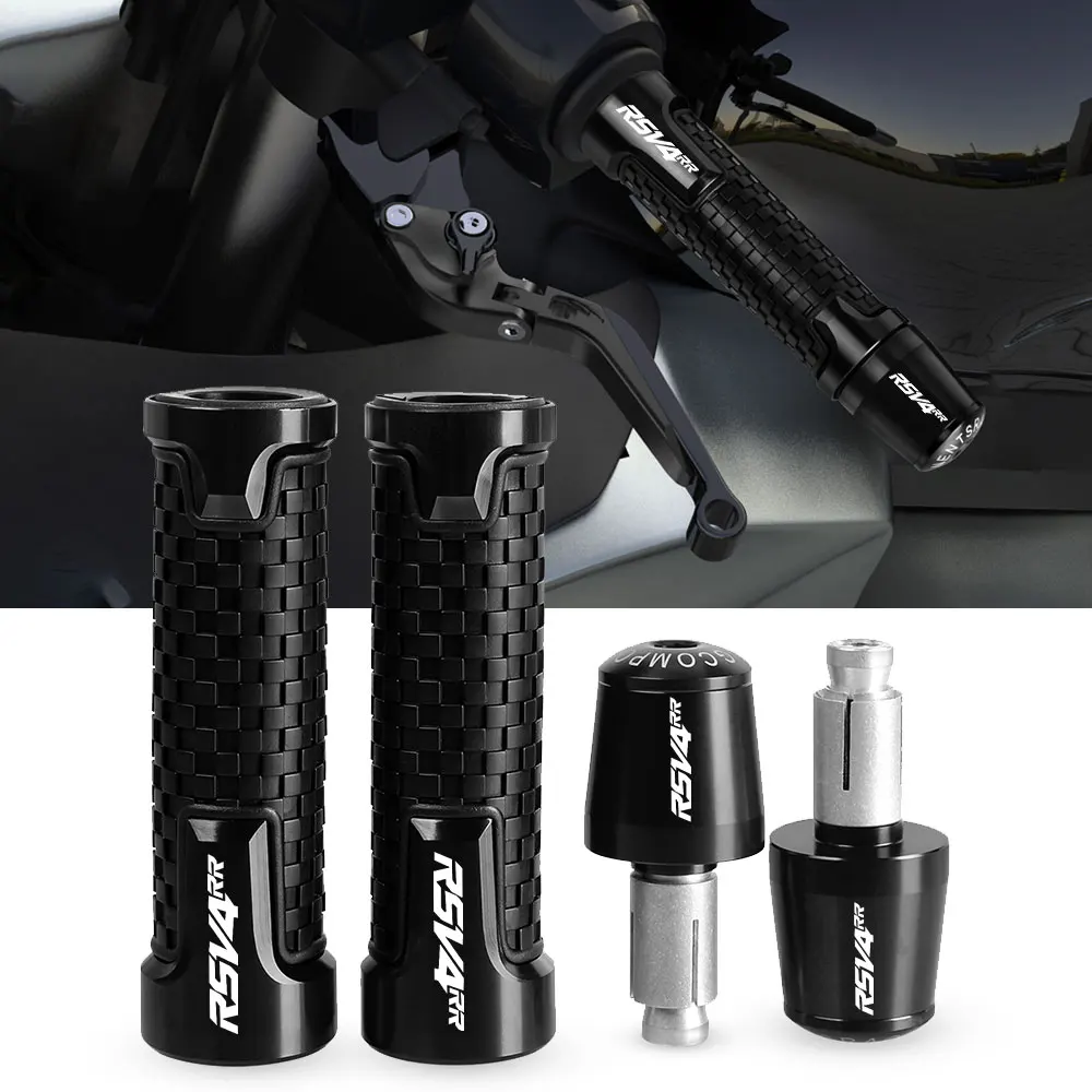 

Handle Grips Ends 7/8" Handlebar Rubber Gel Hand Grips Brake Hands FOR Aprilia RSV4RR 2014 2015 2016 2017 2018 2019 2020 2021