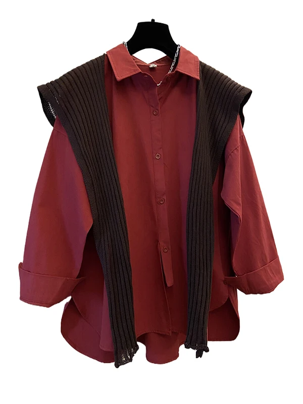 مجموعة Ele Purple Fce Cotton irt Jaet مكونة من قطعتين للسيدات بتصميم Faion بشكل جميل ومقاس عادي طويل Sve Po... #5