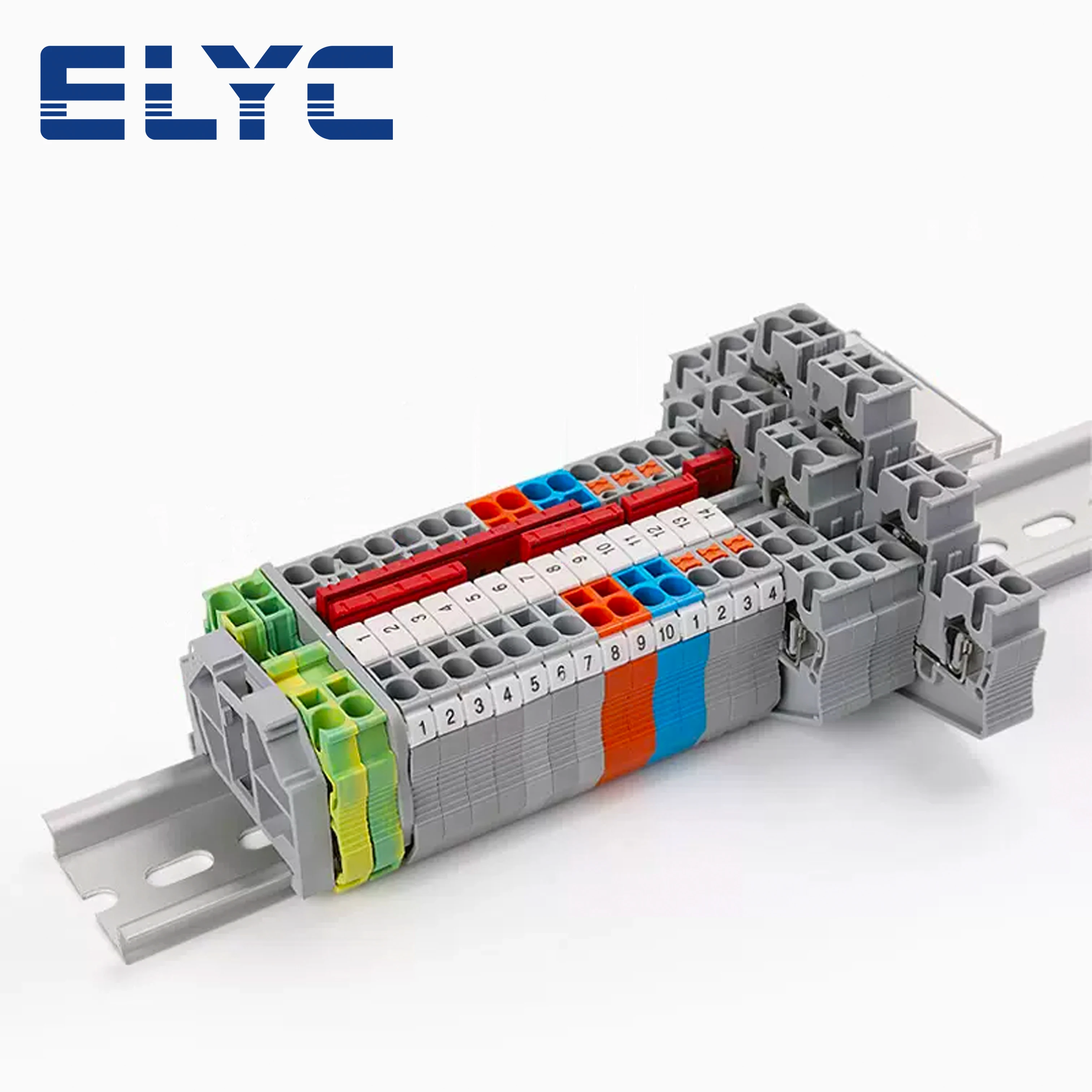 Imagem -06 - Push-in Terminal Primavera Plug Cabo Screwless Bloco Terminal Elétrico Ns35 Trilho Din Pt2.5 25 Milímetros 100 Pcs