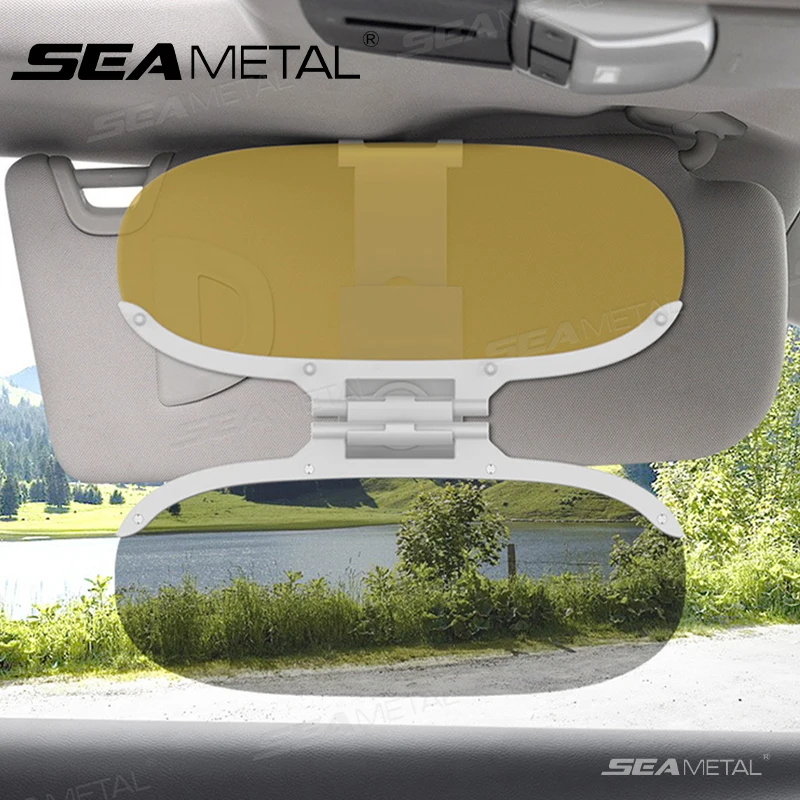 

SEAMETAL Flip-On Car Sun Visor Polarized Lens Summer Anti-Glare Driving Goggle Universal UV-Blocking Sunshade Night Vision Lens