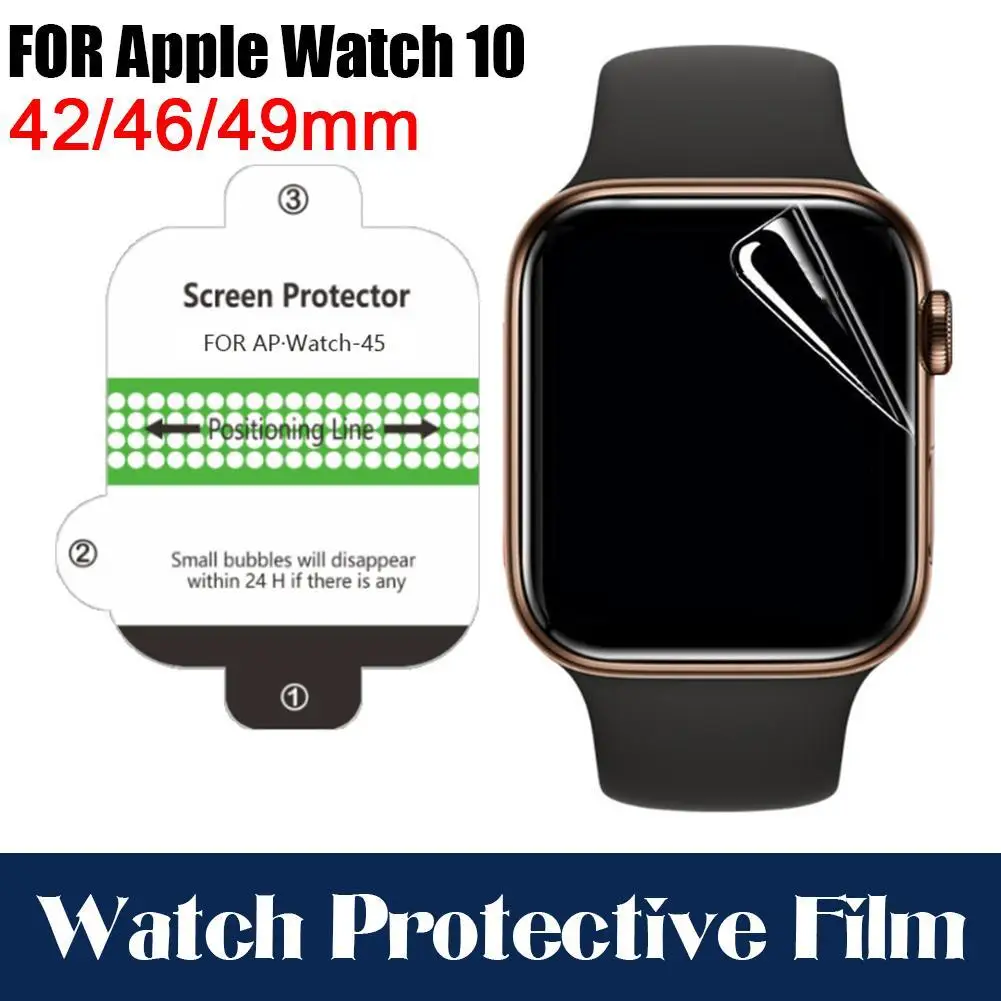 Screen Protector For Apple Watch S10 42mm/ 46mm/ 49mm Soft Anti-scratch Hydrogel Film For Apple Watch S10 Accessories