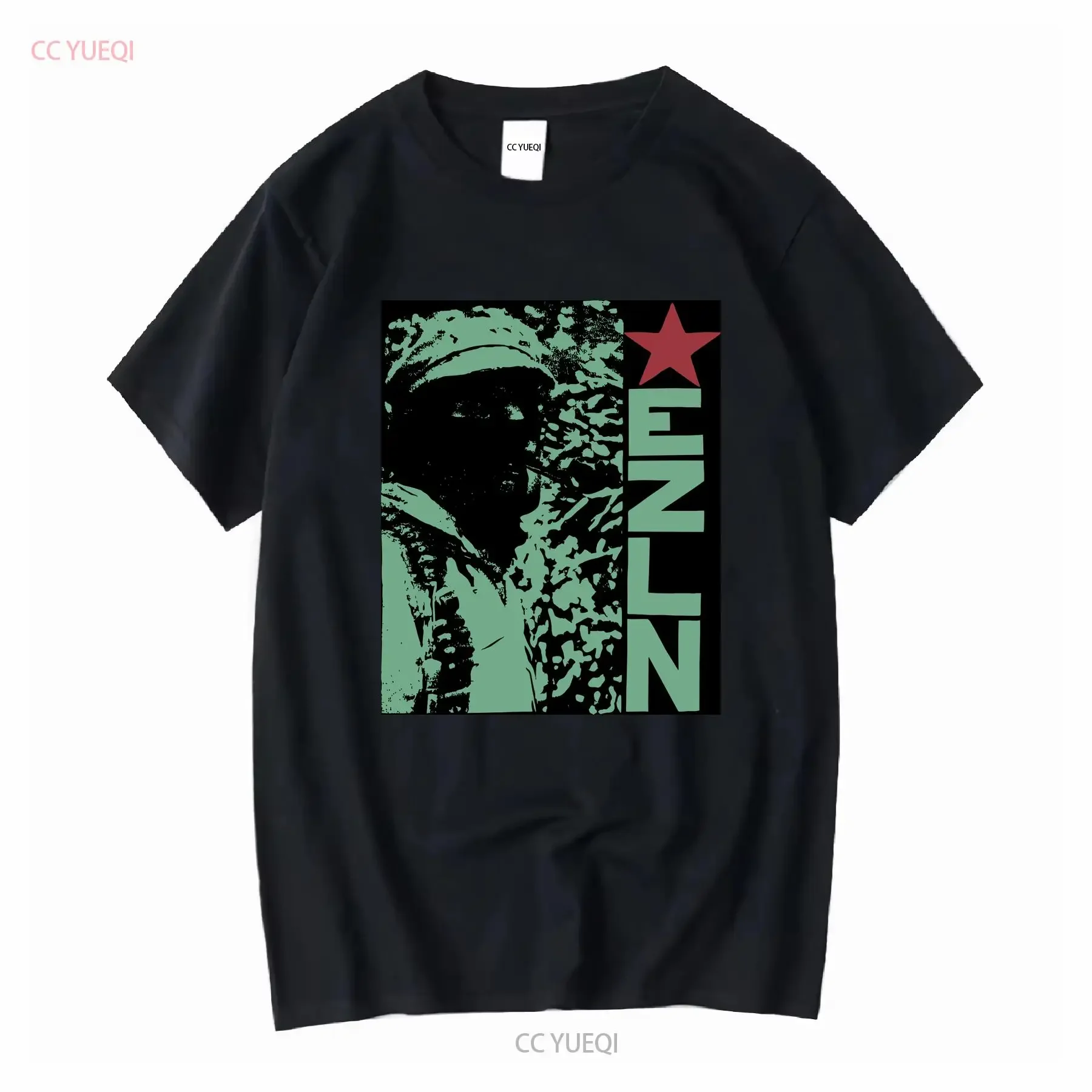 

New Rare EZLN Star Zapatista Comandante Marcos Emiliano Zapata Retro T Shirt Doublesided Vintage Style vintage Washed Versatile