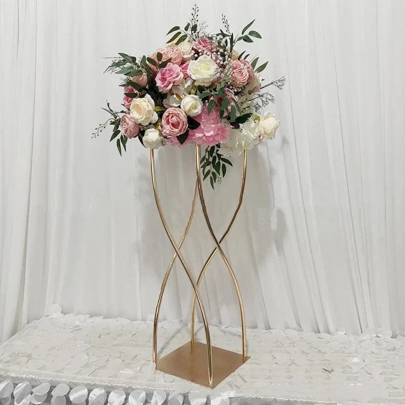 

Gold Flower Stand for Wedding Party, Centerpiece Decoration, Event Party, Home Decor, Vase, 5-10 Pieces