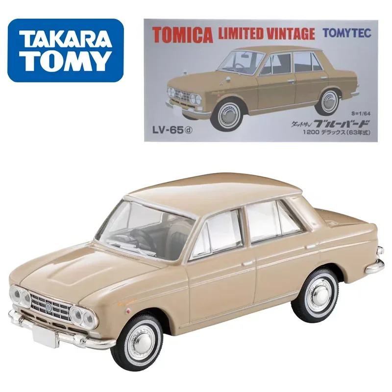 

TAKARA TOMY TOMYTEC Tomica 1/64 TLV-65d NISSAN Bluebird 1200, игрушечный двигатель из сплава, литая под давлением металлическая модель, подарки