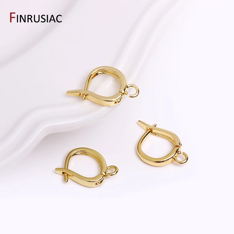 18K Gold Plated Earring Hooks, High Quality Women Earring Findings, DIY Earwire Earrings Jewelry Making Supplies Wholesale
