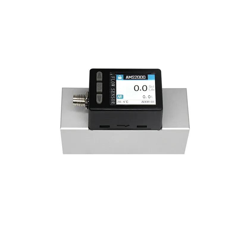 MEMS Intelligent Digital Display Large Range Thermal Gas Mass Flow Meter Oxygen Air AMS2000
