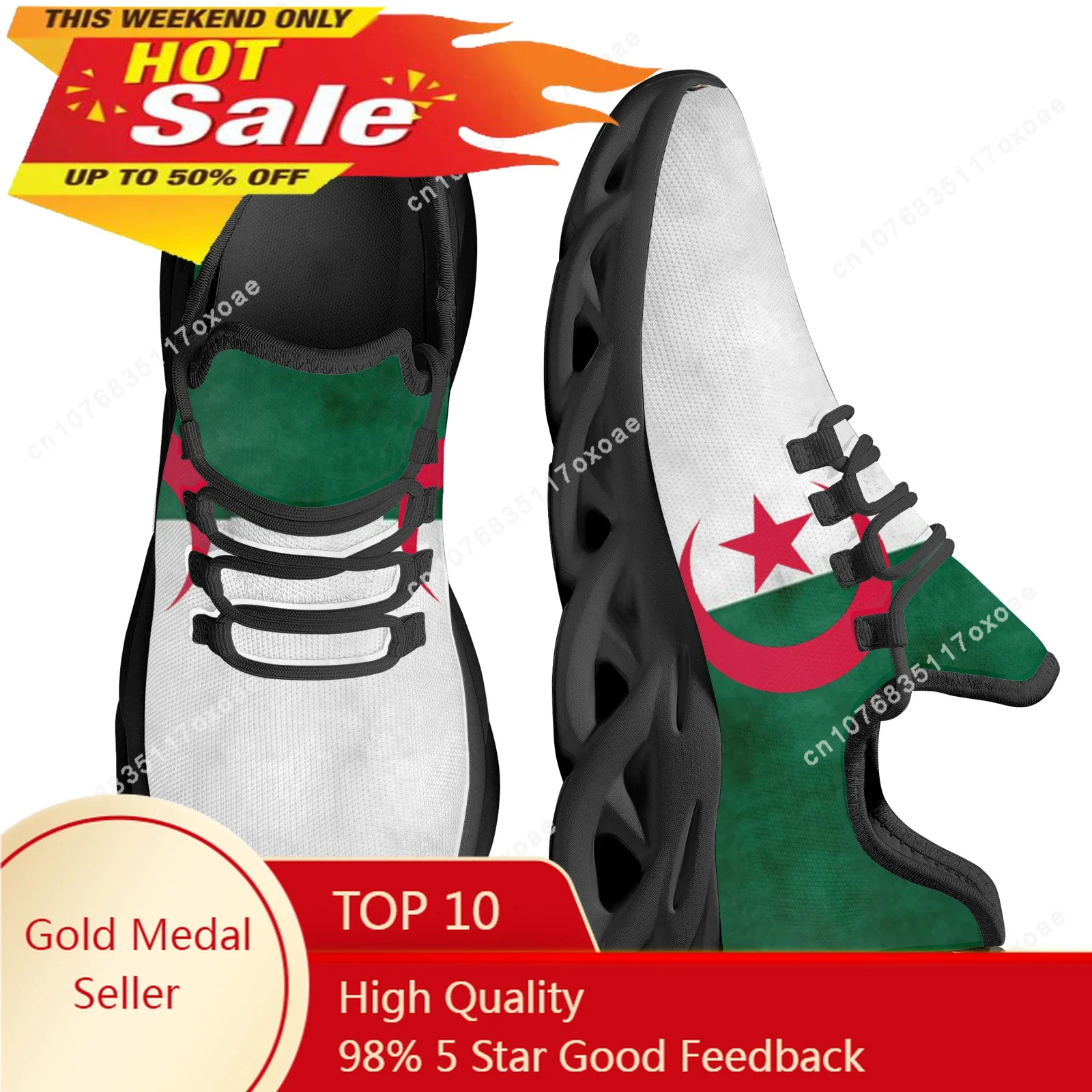 

Flag of Algeria Design Flat Casual Women Shoes Lace Up Fashion Sneakers Wlaking Shoes Female Beach Footwear Zapatos