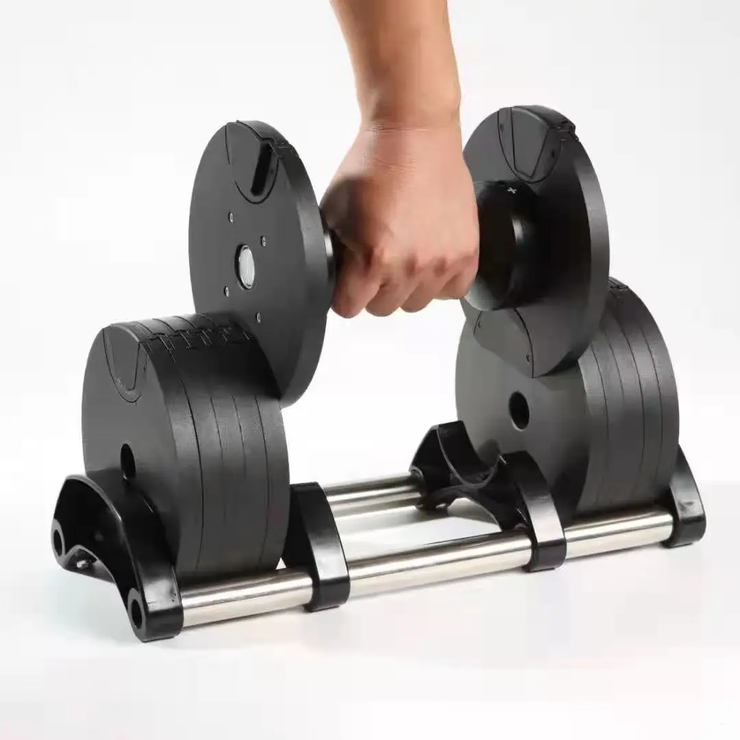 Automatic 40kg/90lbs Adjustable Dumbbell Fitness Equipment for Power Weight Lifting Training 10kg Weigh