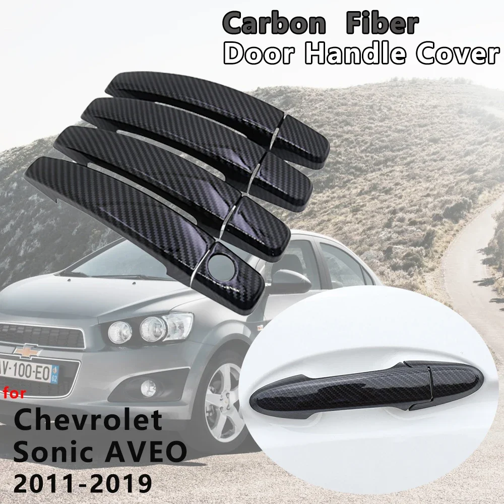 

Carbon Fiber Door Handle Cover Accessories for Chevrolet Sonic AVEO Holden Barina 2011 2012 2013 2014 2015 2016 2017 2018 2019