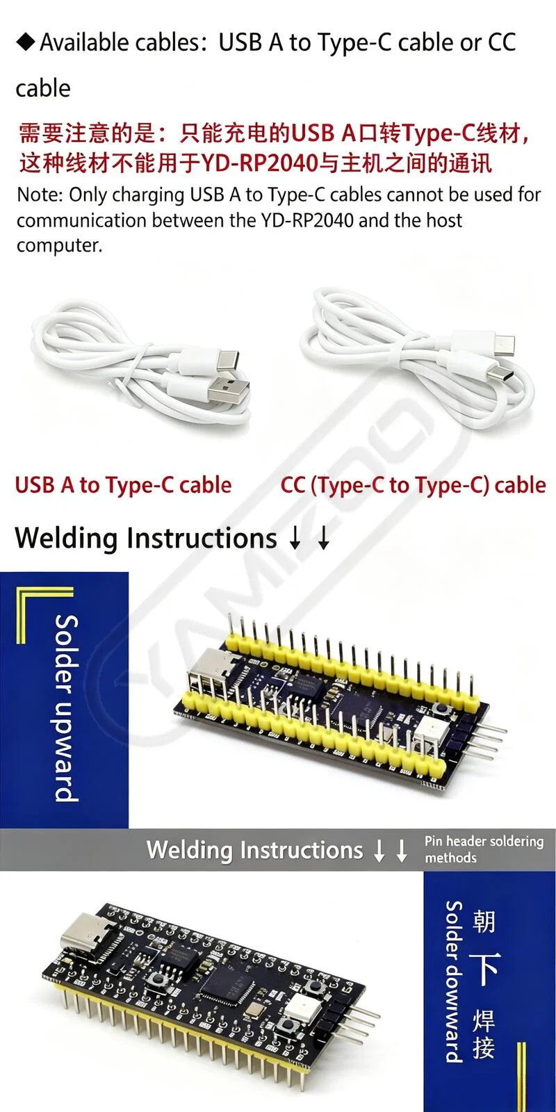 RP2040 Raspberry Pi Core Board Kompatibel mit RP2 Pico Micropython – Detail 5