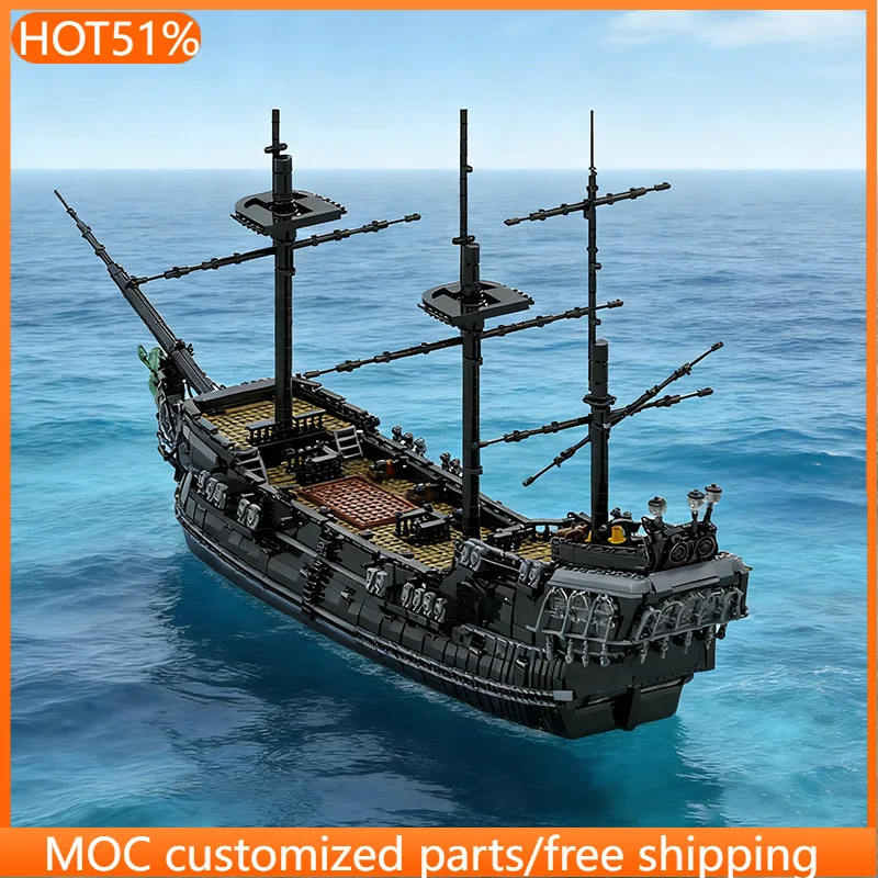 7398 PCS Vessel Bricks TheBlackPearl MOC Customize Modular Building Block Creative Design Educational DIY Boys Toy Birthday Gift
