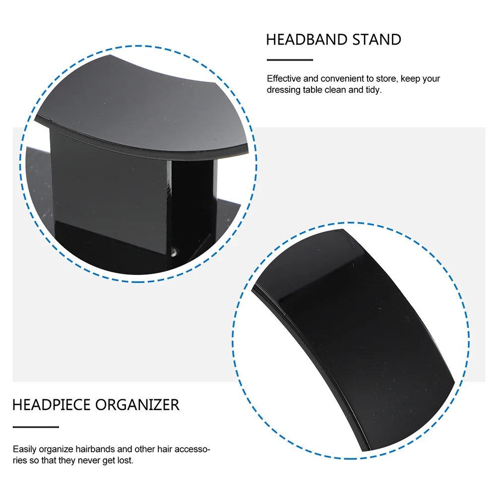 

2Pcs Round Headband Holder Acrylic Display Stands for Women Girls Hairband Organizer Bedroom Accessories Store Boutique Counter