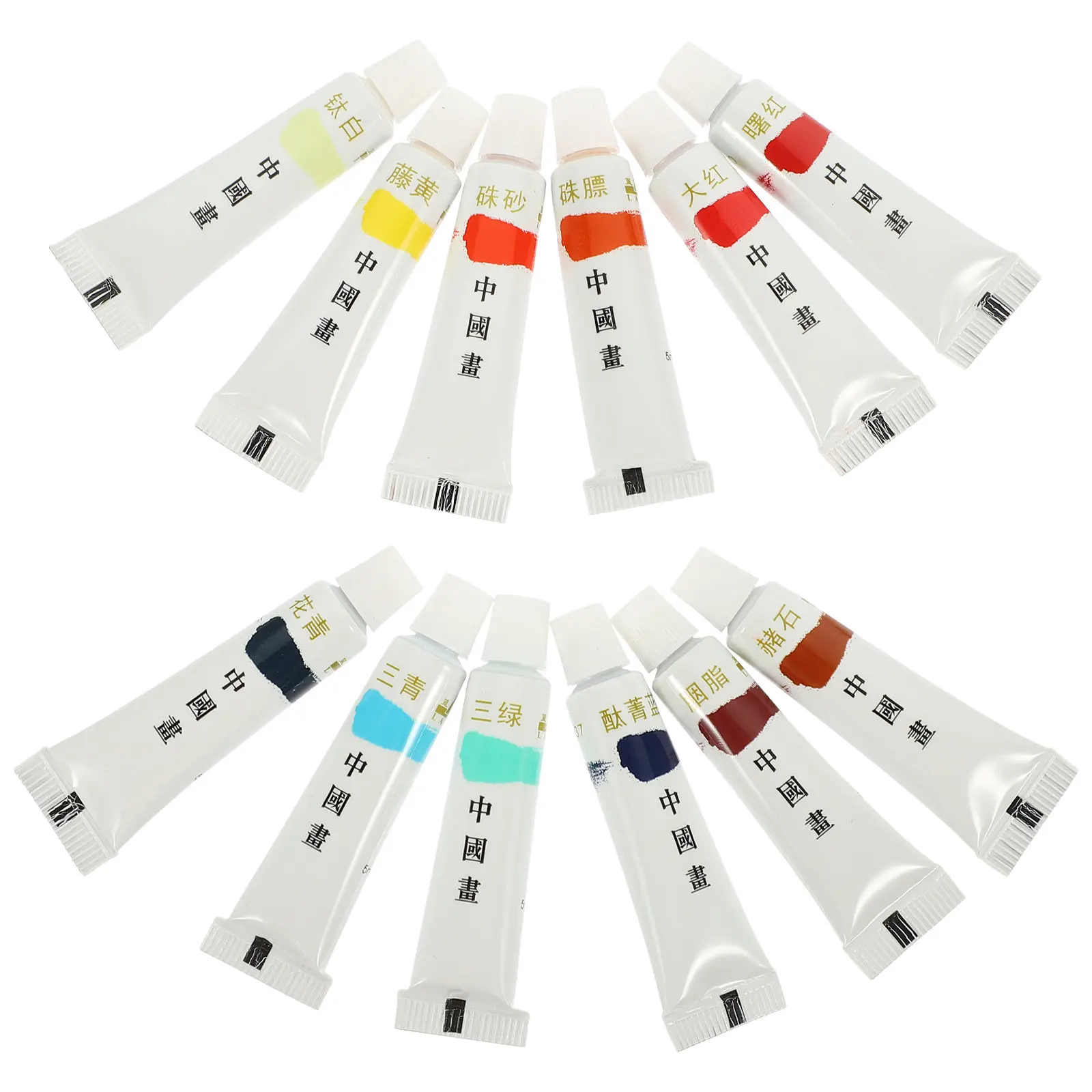 1Set Premium Multi-Color Chinese Painting Pigment Set Eco-Friendly Portable Lightweight for Ink Landscape Art Traditional Brush