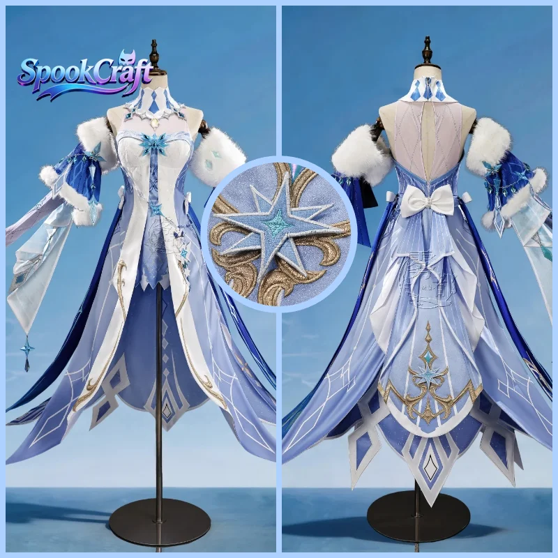 Anastasia Cosplay Costume Genshin Impact Anastasia Costume Ice Archon Women Anime Game Outfit For Halloween Comic Con SpookCraft