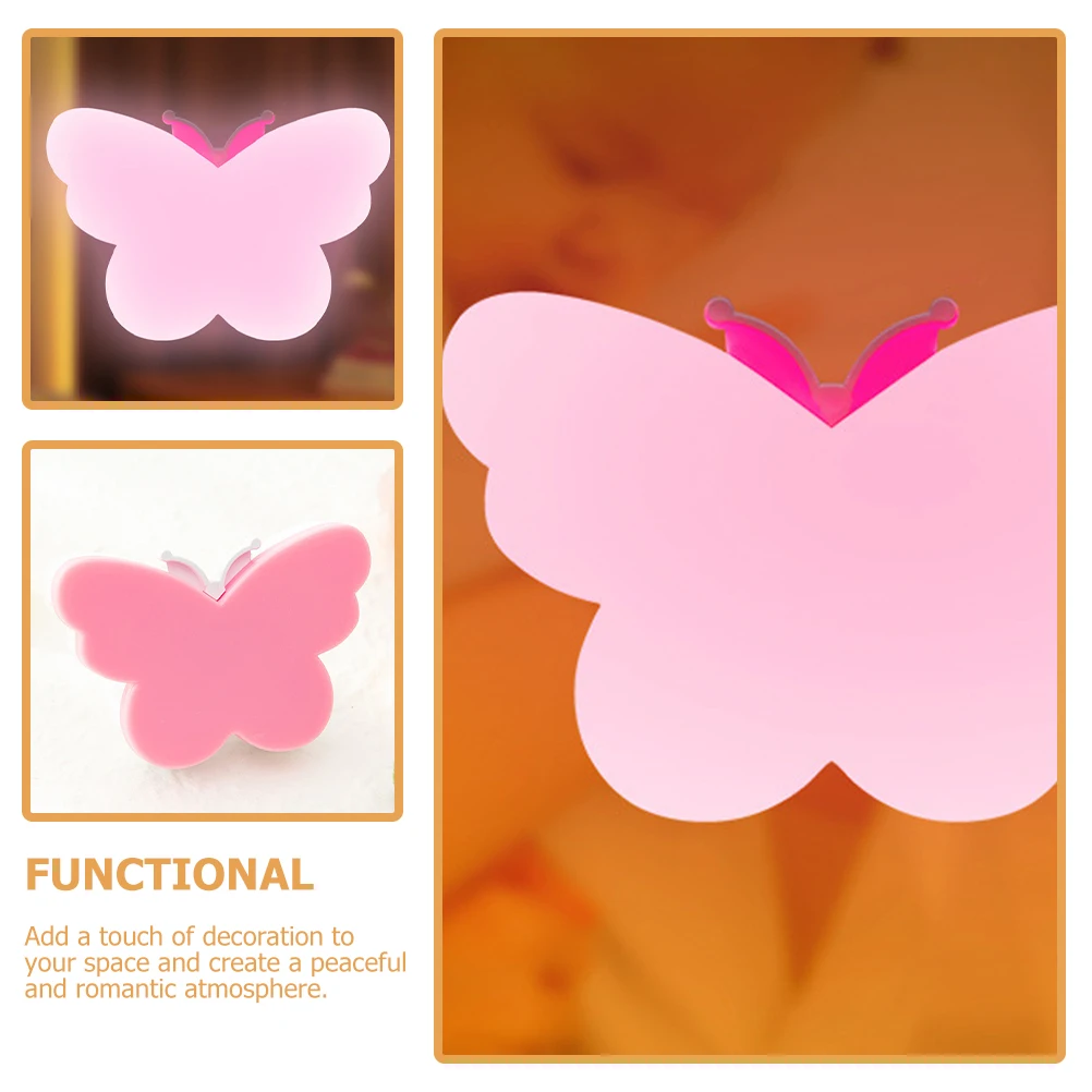 

Butterfly Night LED Wall Plug-in Bedroom Night Light For Kids Plug Into Wall Hallway Kids Room Small Travel Creative Gift Lamp