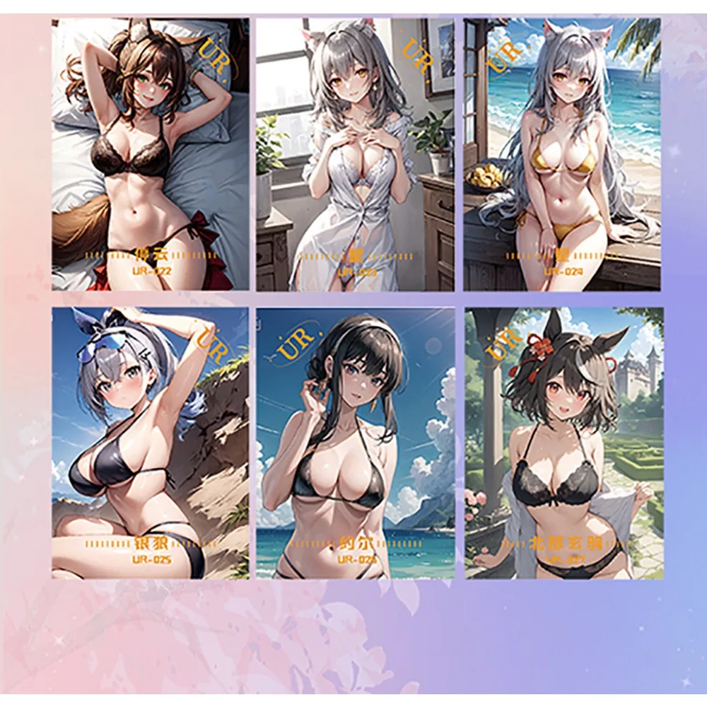 Komplettes Set atember aubende Mรคdchen Gรถttin Geschichte Sammlung Karten Kamisato Ayaka Beelzebul niedlichen q Version speziell geformte Karten