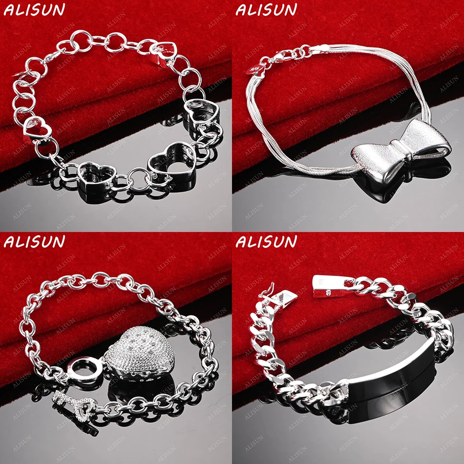 

ALISUN 925 Sterling Silver Design Bracelet For Women Men Fashion Jewelry Charm Grace Noble Wedding Accessories