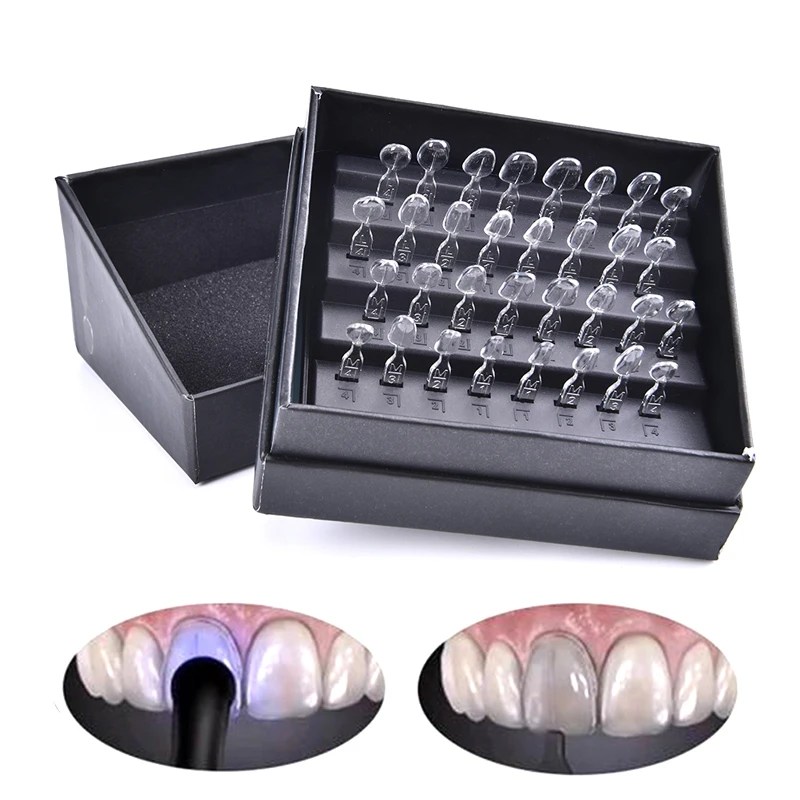 

32pcs/Set Dental Veneer Mould Kit Composite Resin Mold Light Cure Autoclave Anterior Front Teeth Mould Teeth Whitening Tools