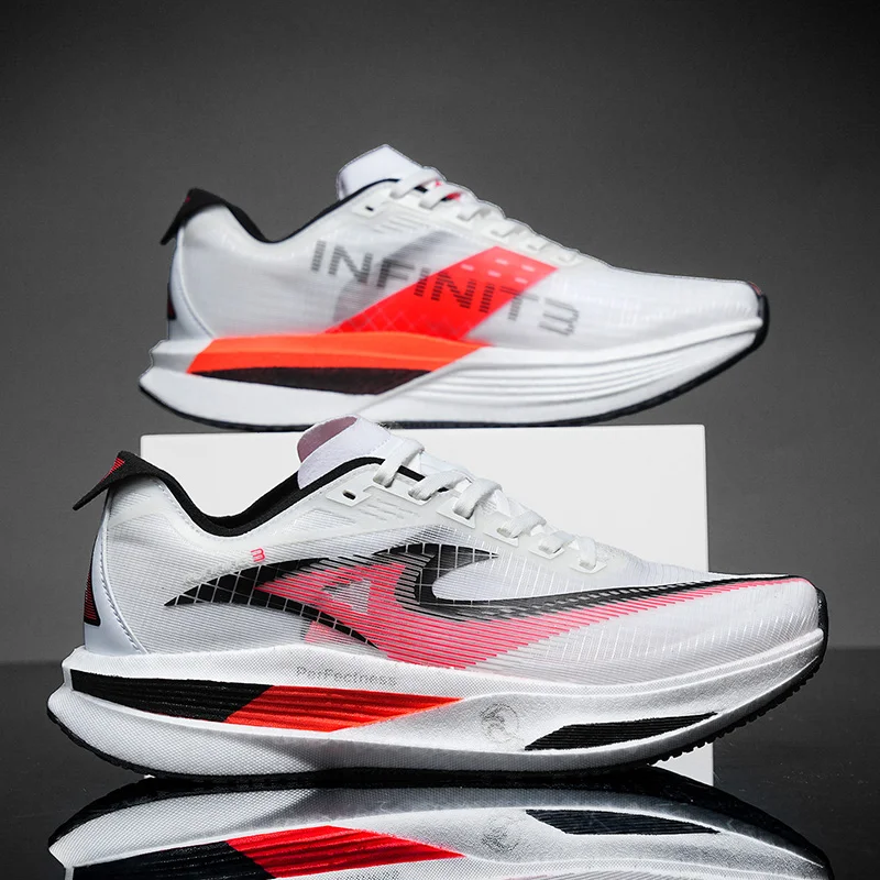Running Shoes Carbon Board Speciality Marathon Men Sports Breathable Lightweight Women's Comfortable Athletic Nonskid Sneakers