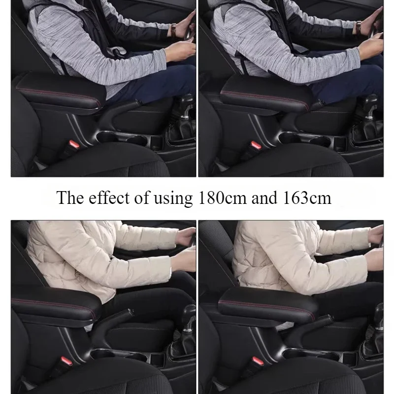 For Morris Garages MG ZS Armrest Box High-end Interior Modified Central Telescopic Slide Extended Leather Decorative Accessories