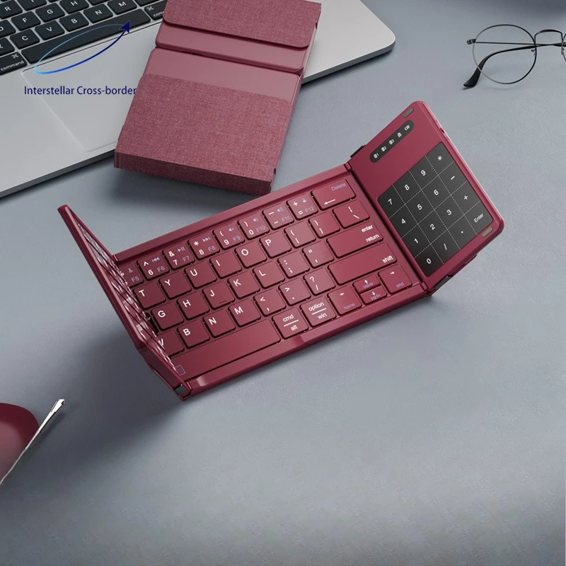 

Bluetooth 3-Fold Portable Keyboard Mouse Touchpad Set for iPad, Mac/Win/Android Tablets